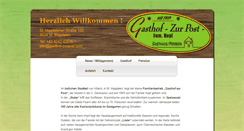 Desktop Screenshot of gasthof-zurpost.com